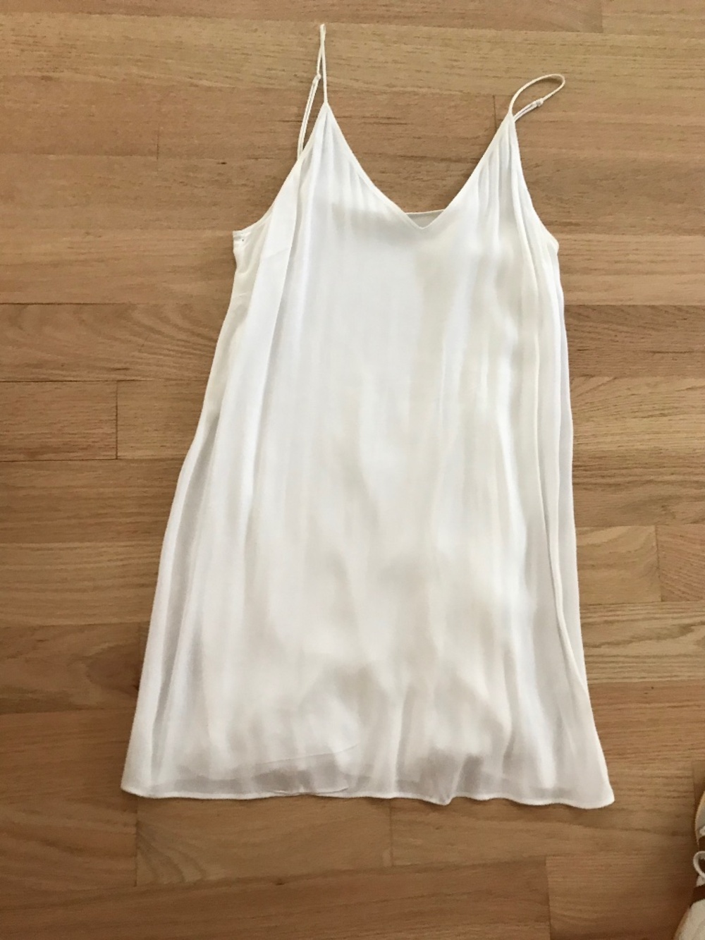 Aritzia wilfred white strap dress